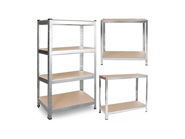 Kovový regál stříbrný 174x80x40 cm