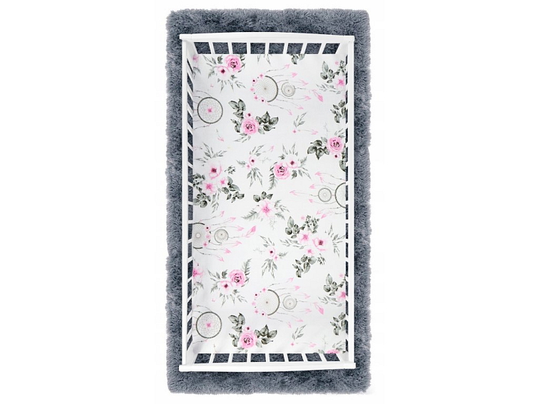 Prostěradlo do postýlky bavlněné na gumu 140x70 cm - Lapače snů