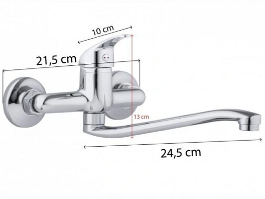 Dřezová baterie nástěnná REMO chromová