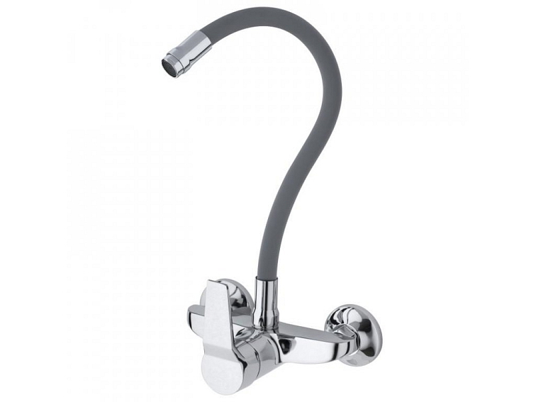 Dřezová baterie s elastickým ramenem AYRO šedá/chromová