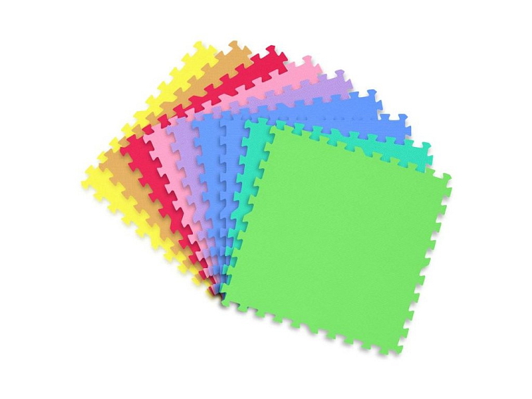 Pěnové puzzle koberec 9 ks 180x180x1 cm multicolor
