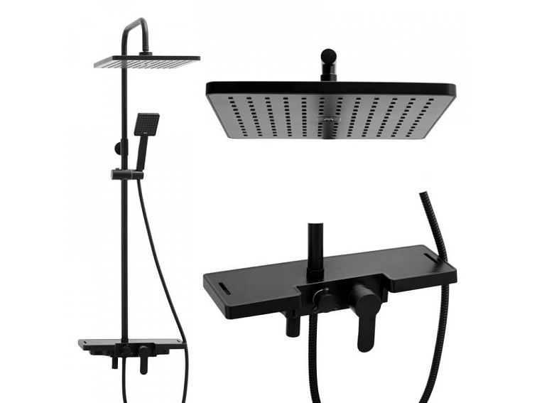 Sprchová souprava - Sprchový set GROS - černá