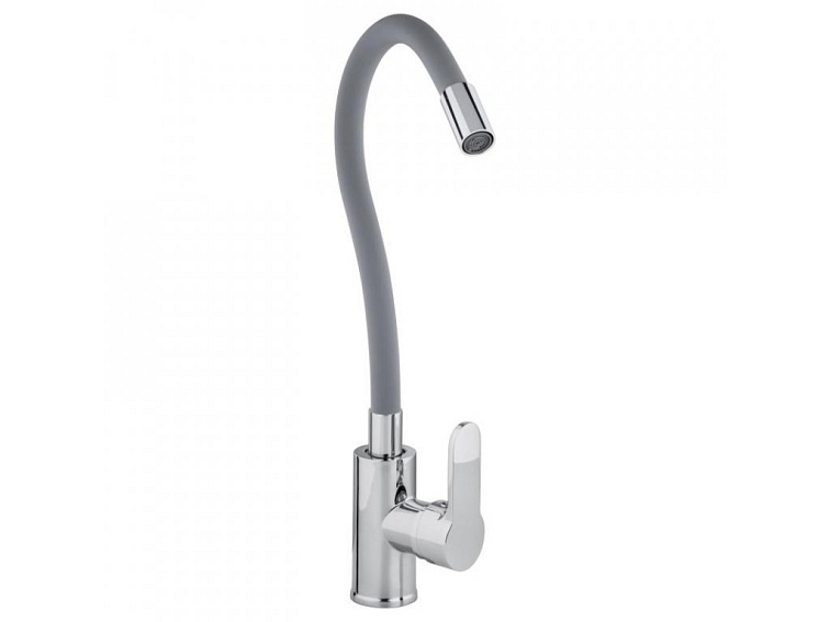 Dřezová baterie s elastickým ramenem SABA šedá/chromová
