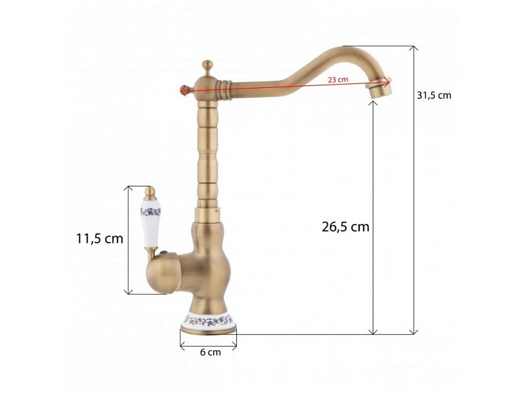 Dřezová baterie LOFT zlatá