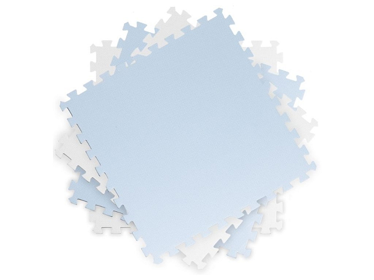 Pěnové puzzle koberec 4 ks 120x120x1,1 cm modro-bílý