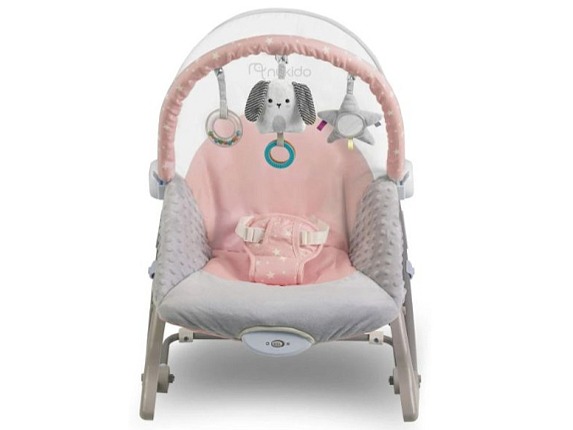 Vibrující lehátko - kojenecké lehátko - Králíček růžový