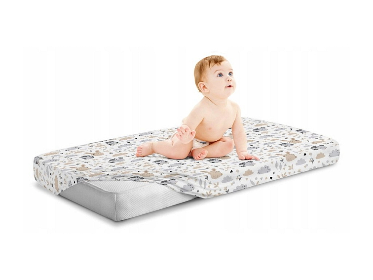 Prostěradlo do kočárku bavlněné na gumu 90x40 cm - Lesní zvířátka
