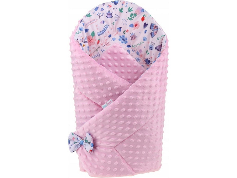 Oboustranná zavinovačka pro miminka MINKY 80x80 cm - Motýli