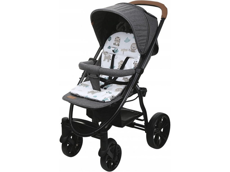 Oboustranná vložka do kočárku, autosedačky 70x35 cm - Safari