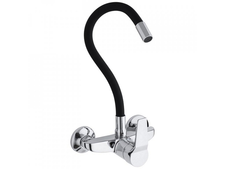 Dřezová baterie s elastickým ramenem AYRO černá/chromová