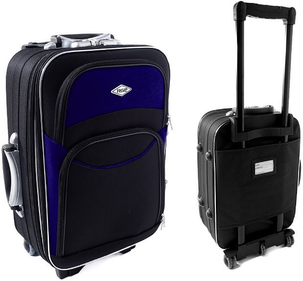 Cestovní Kufr COMO - Černý-Tmavě Modrý