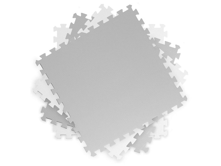 Pěnové puzzle koberec 4 ks 120x120x1,1 cm šedo-bílý