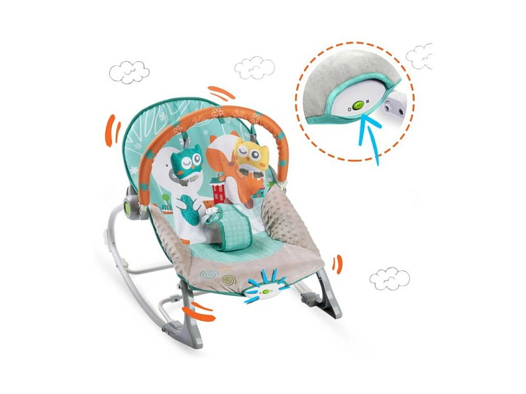 Vibrující lehátko - kojenecké lehátko - Medvídci