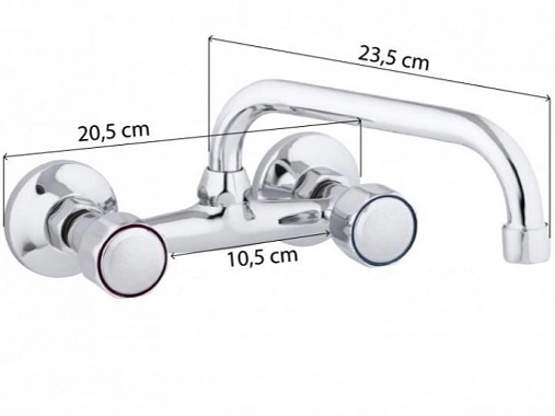 Dřezová baterie nástěnná LABO chromová