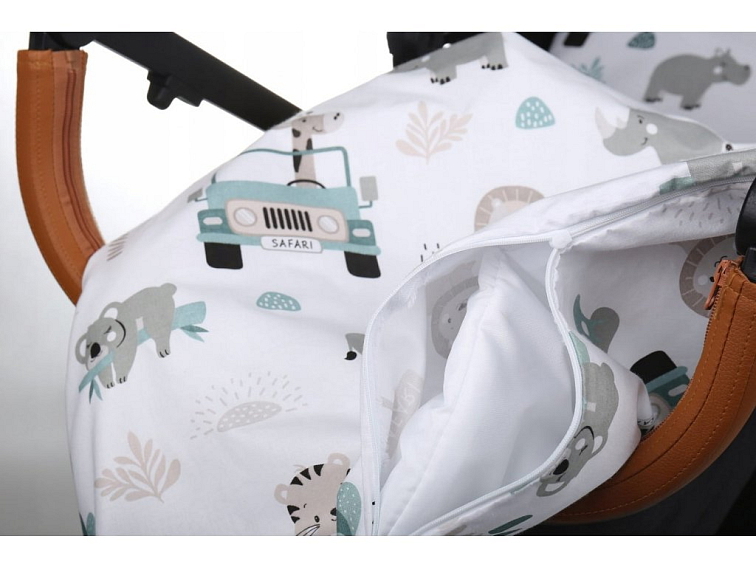 Dětské bavlněné povlečení do kočárku 80x70 cm - Safari