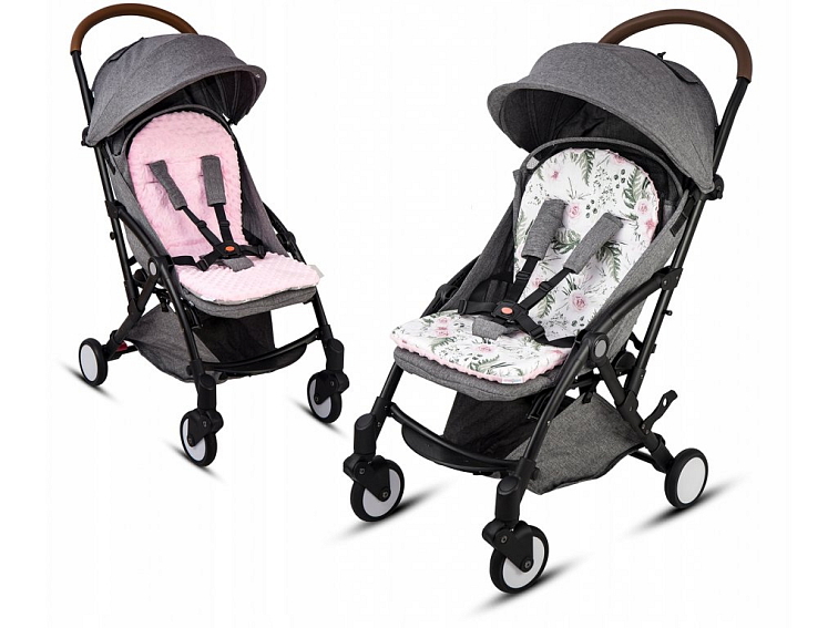 Oboustranná vložka do kočárku, autosedačky 70x35 cm - Květy na zahradě