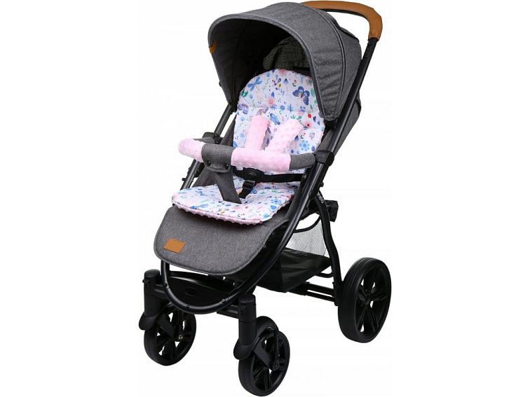 Oboustranná vložka do kočárku, autosedačky 70x35 cm - Motýli