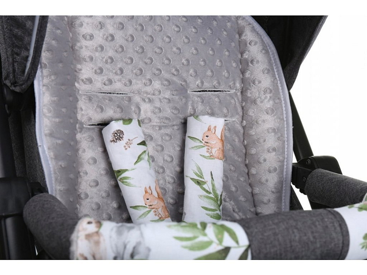 Oboustranná vložka do kočárku, autosedačky 80x40 cm - Zelená paseka