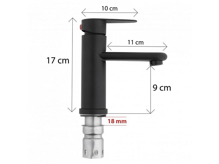 Umyvadlová baterie ROCKY nízká černá