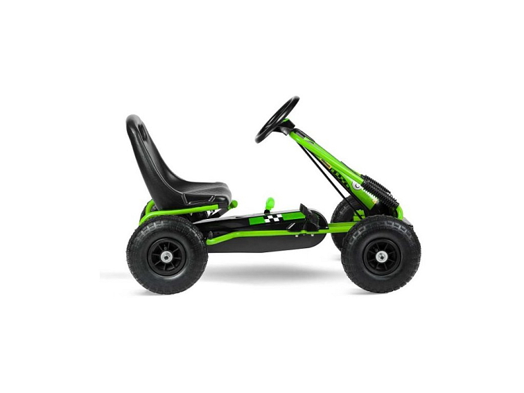 Šlapací motokára RACING GREEN s nafukovacími koly