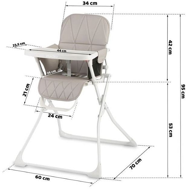 Jídelní židlička LUCA bílá