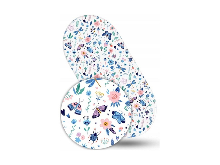 Prostěradlo do kočárku bavlněné na gumu 80x38 cm - Motýli