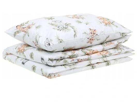 Dětské bavlněné povlečení do postýlky 120x90 cm - Žirafa a přátelé