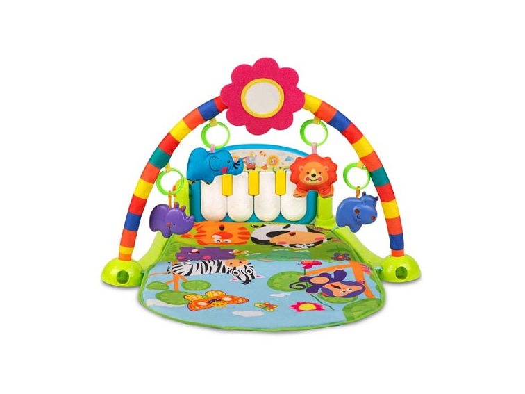 Interaktivní vzdělávací podložka s klavírem 3v1 Safari