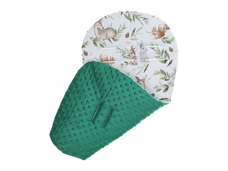 Oboustranná vložka do kočárku, autosedačky 70x35 cm - Zelená paseka