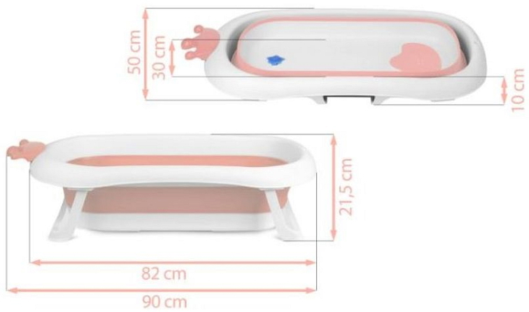 Dětská vanička s polštářkem růžová