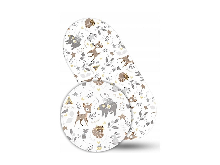 Prostěradlo do kočárku bavlněné na gumu 80x38 cm - Srneček a přátelé