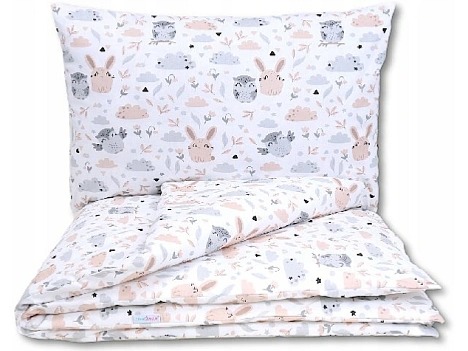 Dětské bavlněné povlečení do postýlky 135x100 cm - Lesní zvířátka