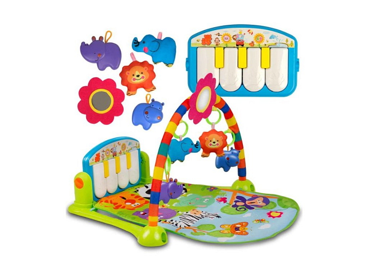 Interaktivní vzdělávací podložka s klavírem 3v1 Safari