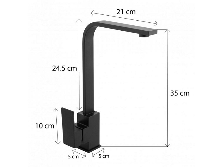 Dřezová baterie MODERN černá