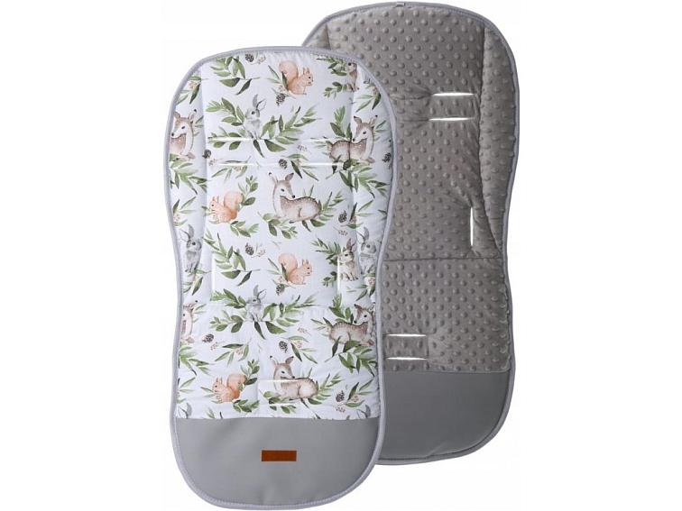 Oboustranná vložka do kočárku, autosedačky 80x40 cm - Zelená paseka