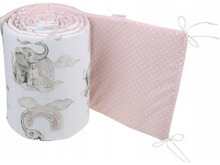 Ochranný mantinel do postýlky 180x30 cm - Slůně na obláčku
