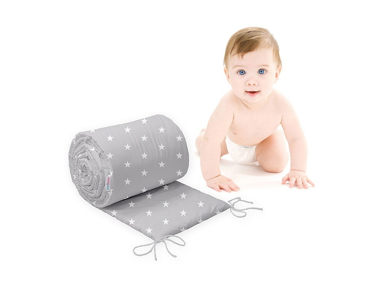 Ochranný mantinel do postýlky 360x30 cm - Hvězdičky