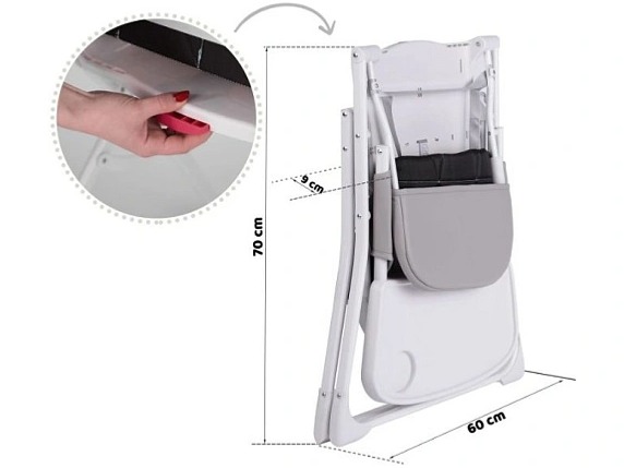 Jídelní židlička LUCA bílá