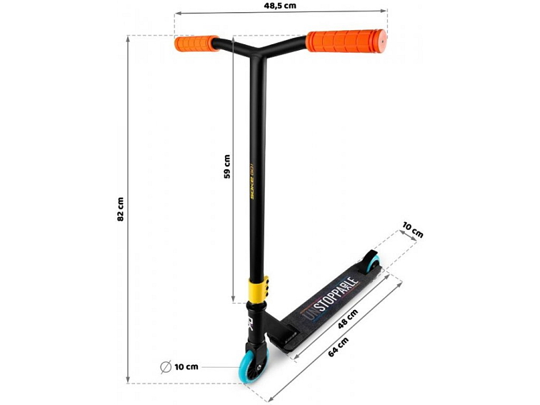 Freestylová koloběžka BARACUDA, candy black