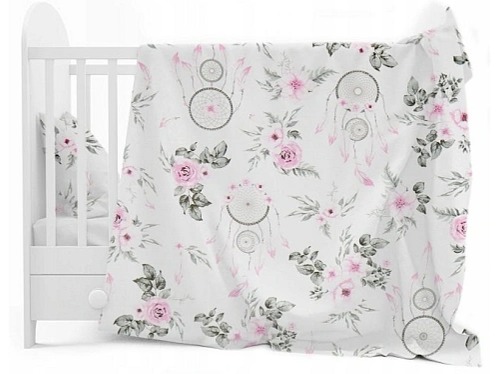 Dětské bavlněné povlečení do postýlky 135x100 cm - Lapače snů