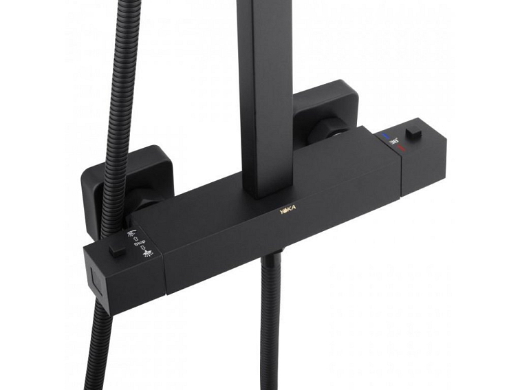 Sprchová souprava - Sprchový set SVAR s termostatickou baterií - černá