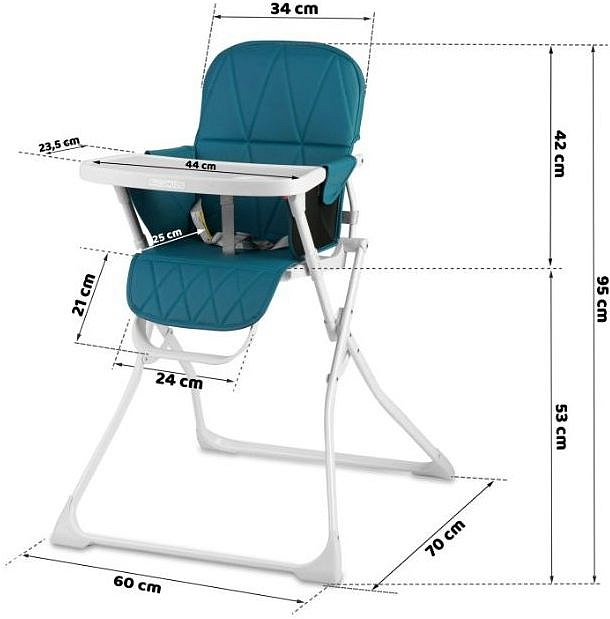 Jídelní židlička LUCA modrá