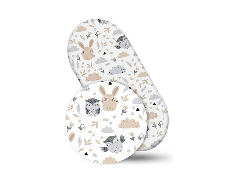 Prostěradlo do kočárku bavlněné na gumu 80x38 cm - Lesní zvířátka