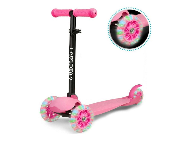 Dětská tříkolová koloběžka NAVI pudrová růžová