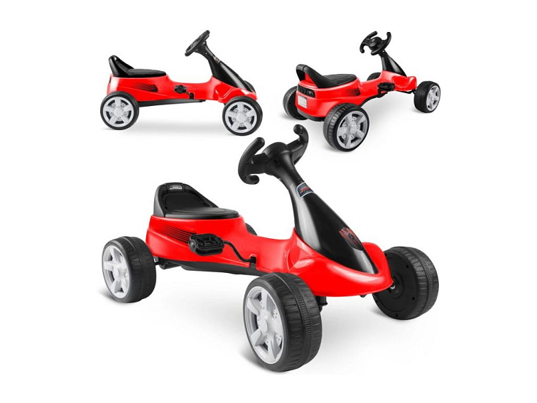 Šlapací motokára ENZO ve sportovní červené barvě