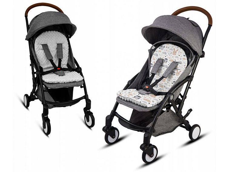 Oboustranná vložka do kočárku, autosedačky 70x35 cm - Lesní zvířátka