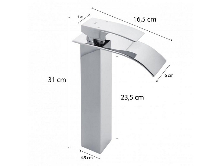 Umyvadlová baterie MODENA vysoká chromová