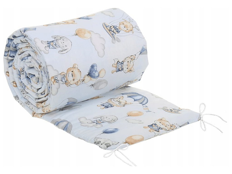 Ochranný mantinel do postýlky 360x30 cm - Medvídek s balónkem