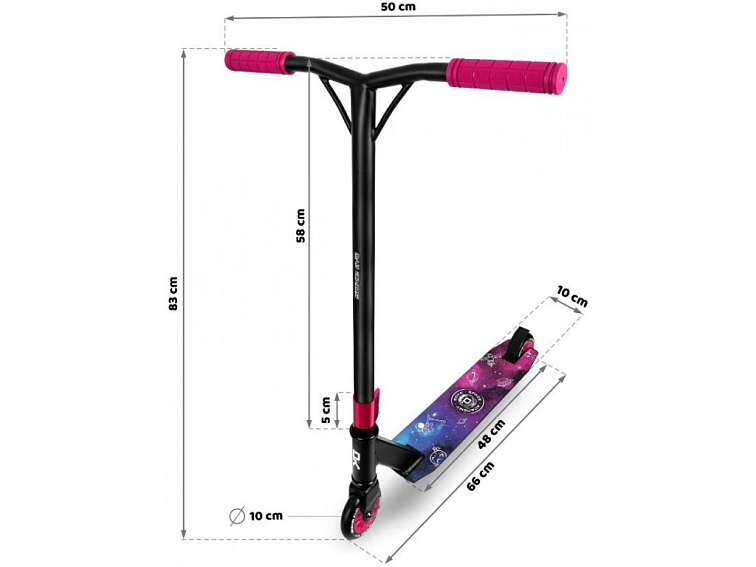 Freestylová koloběžka HORIZON, galactic pink