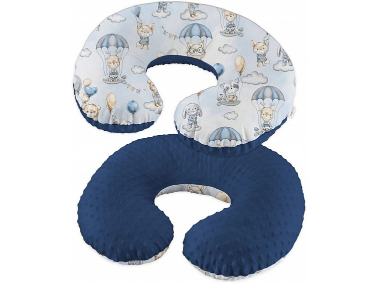 Kojící polštář MINKY 62x52 cm - Medvídek s balónkem